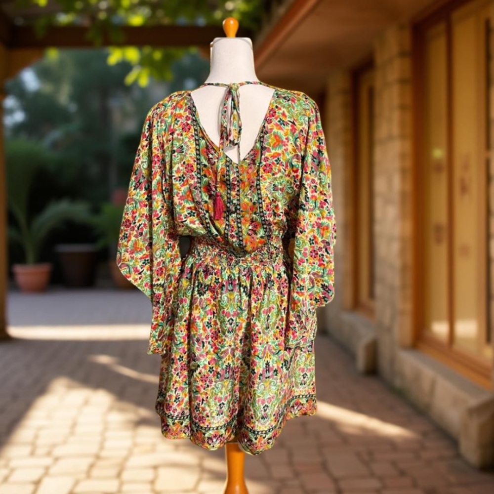 Anthropology dress made by Raga Jai Kimono Dress Large NWT - Picture 3 of 14